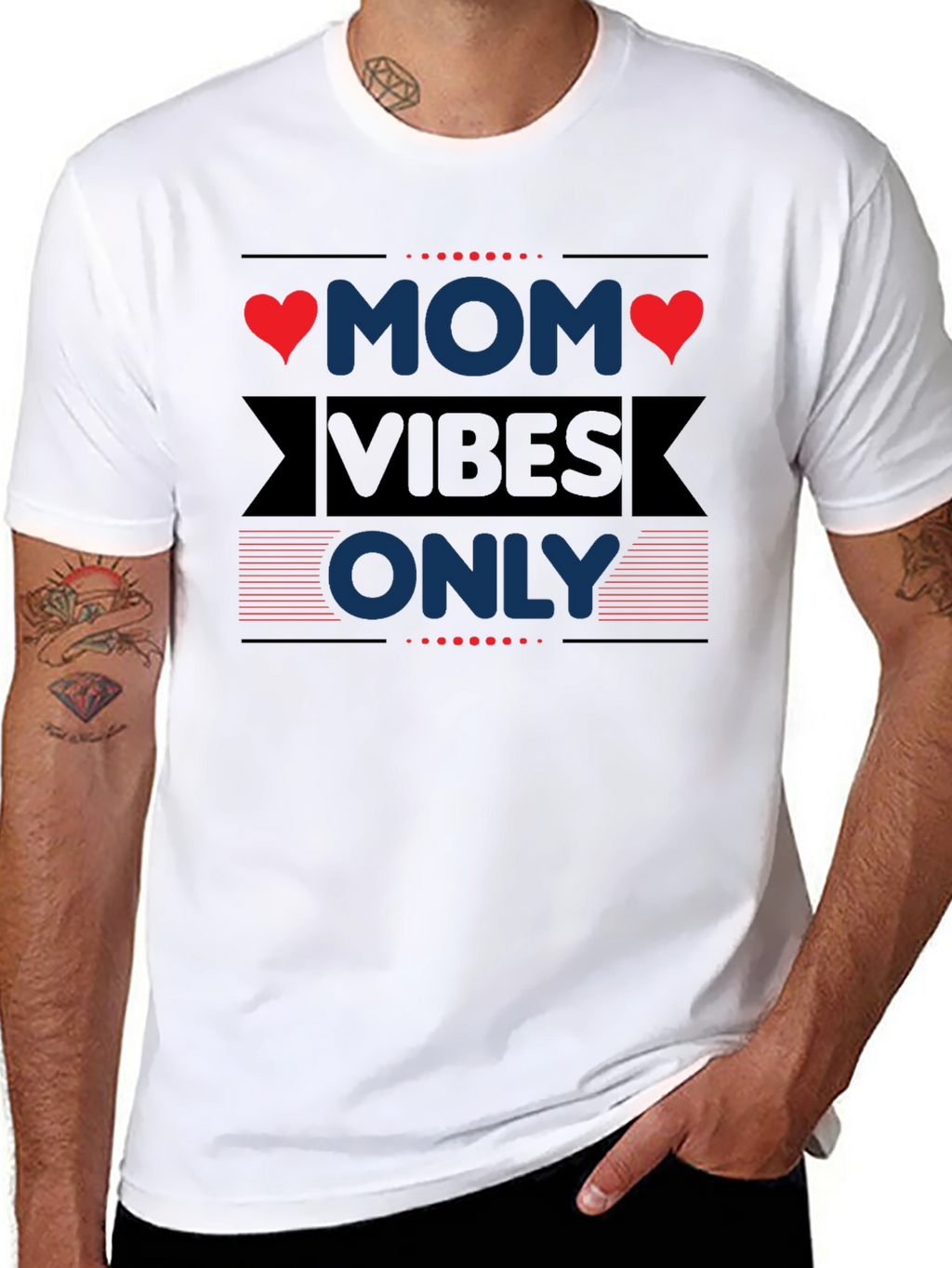 Mom Vibes Only T-Shirt - Trendy Graphic Tee