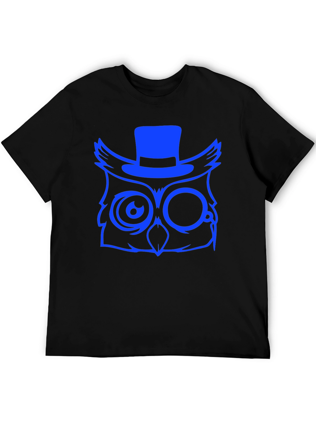 Cool Owl Graphic Print Tee - Black