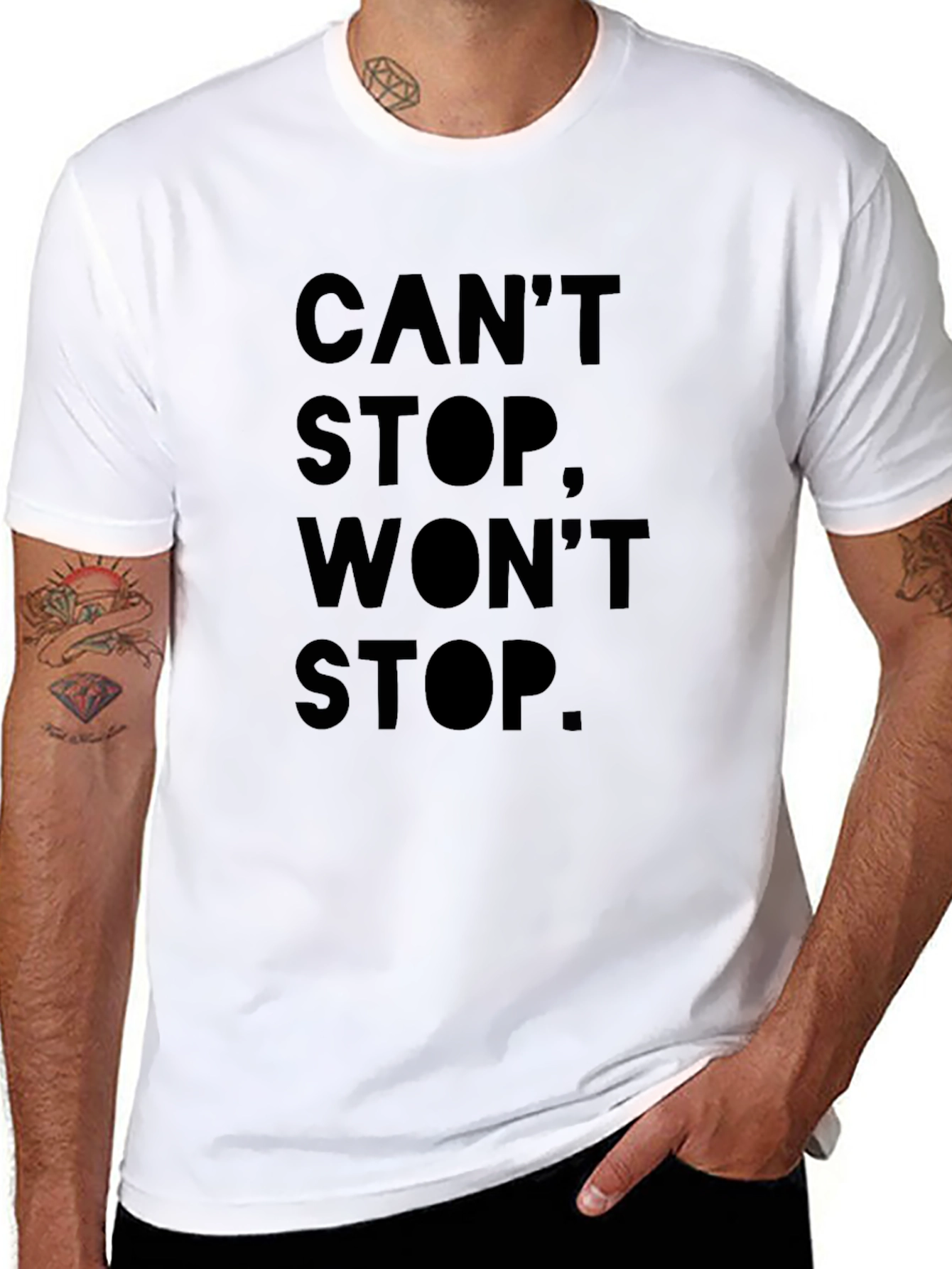 Cant Stop Wont Stop Black Graphic Tee
