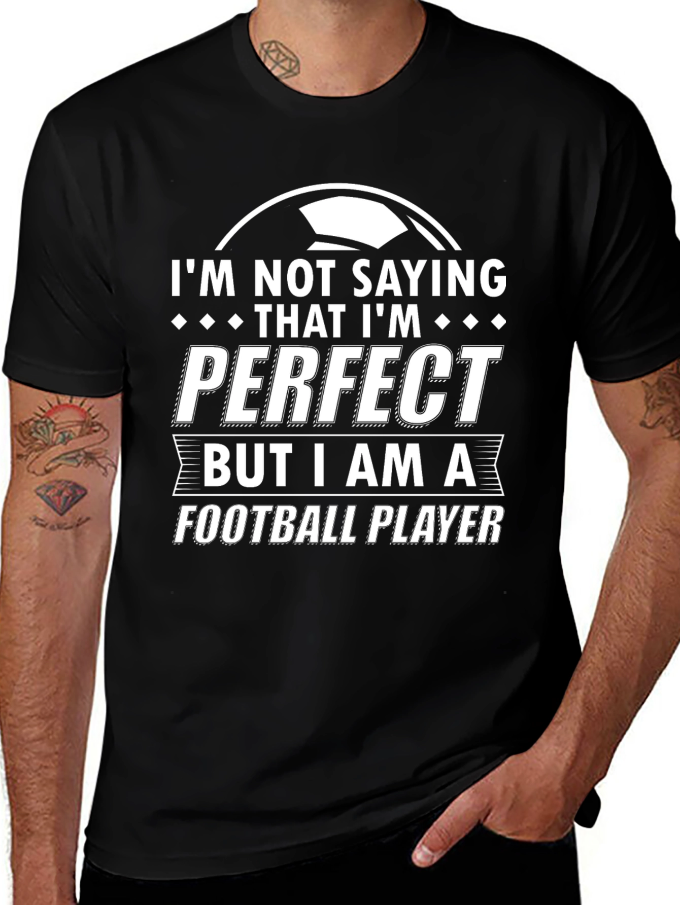 Football Player Graphic T-Shirt