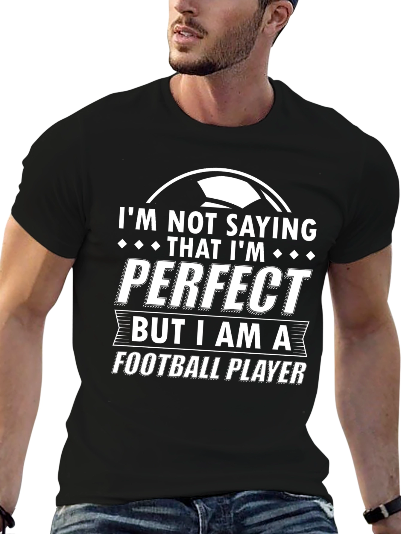 Football Player Graphic T-Shirt