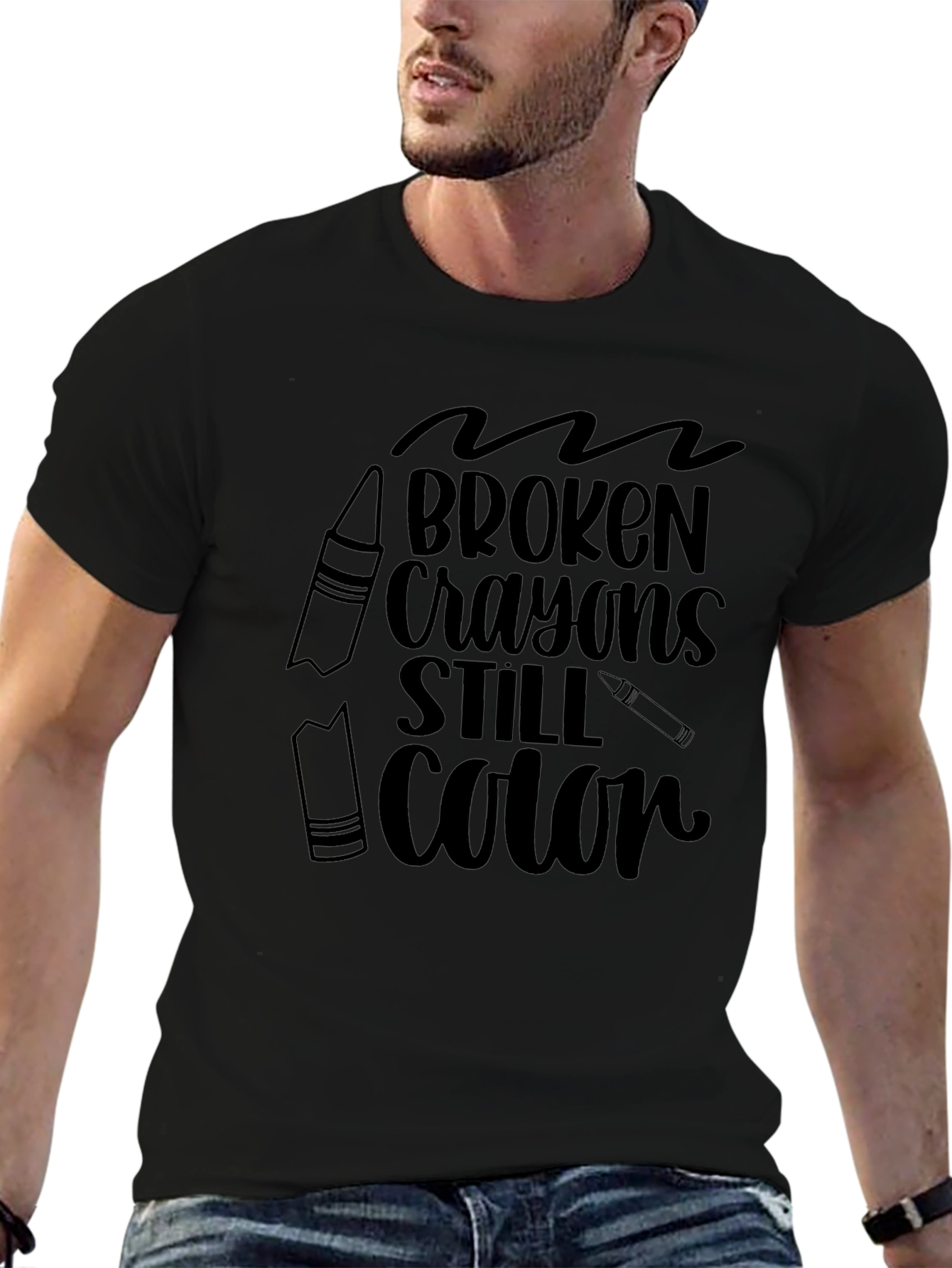 Broken Crayons Still Color T-Shirt - Inspirational Design