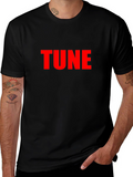 TUNE Graphic Tee - Bold Red Print on Black