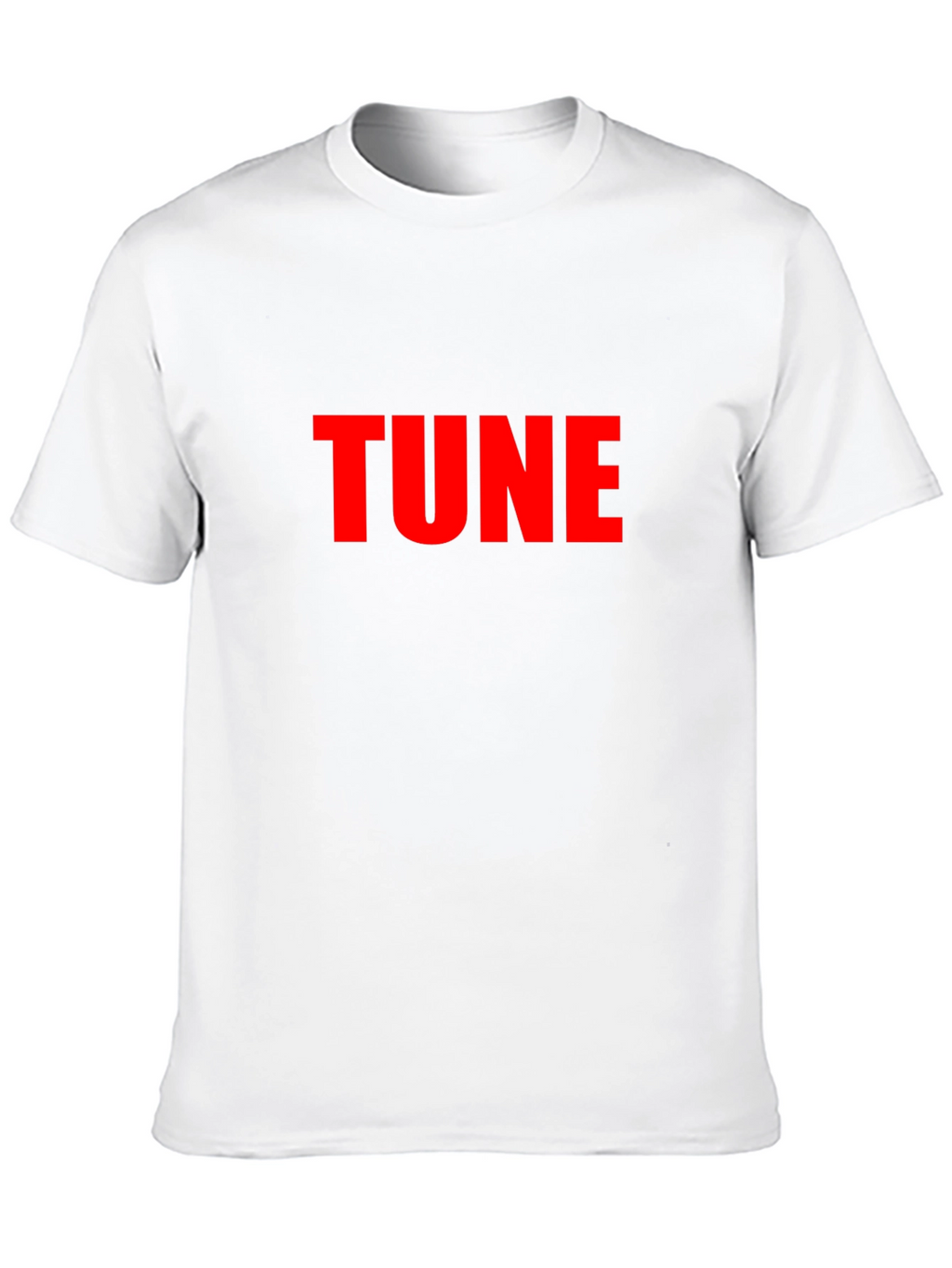 TUNE Graphic Tee - Bold Red Print on Black