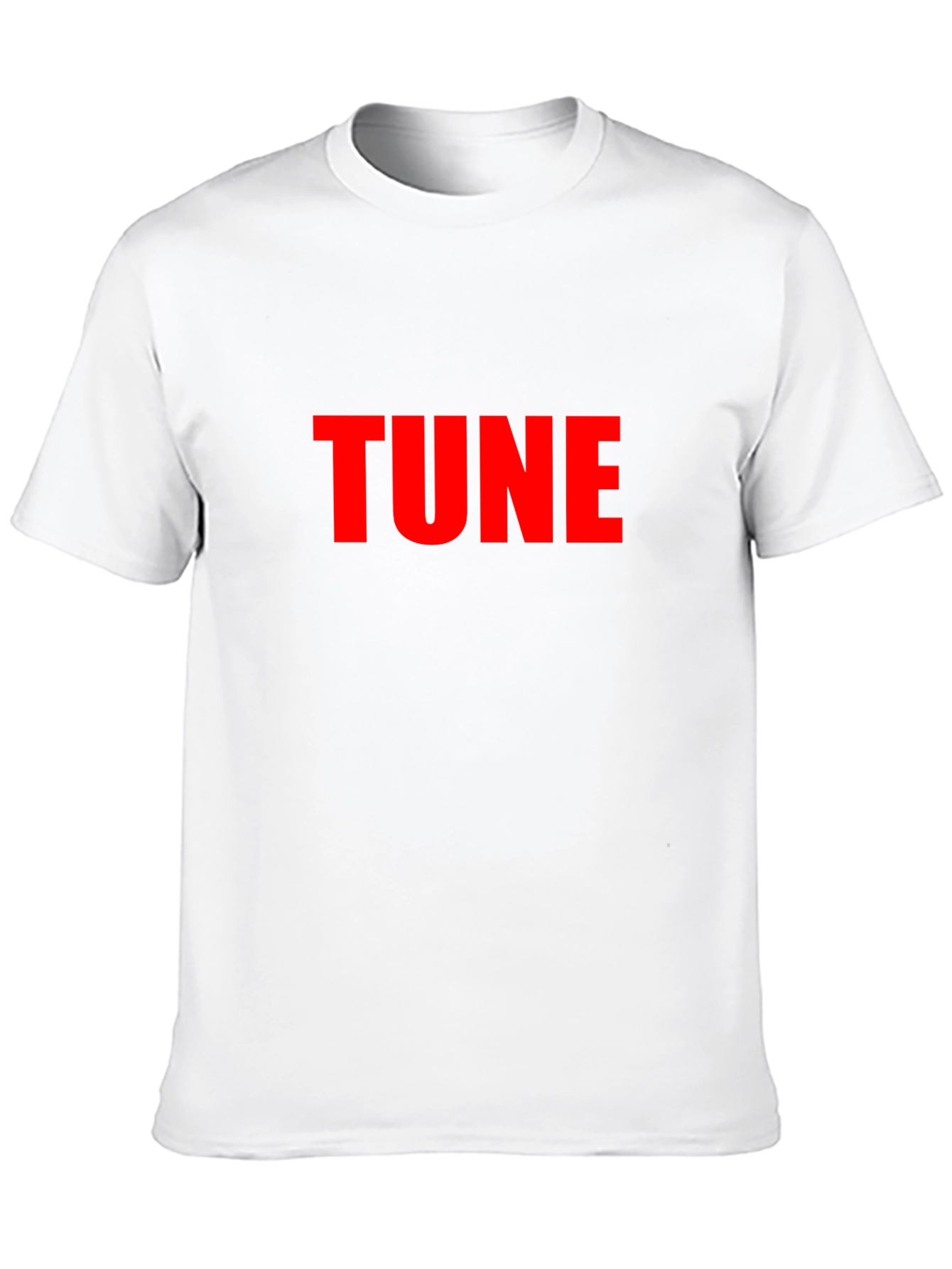 TUNE Graphic Tee - Bold Red Print on Black