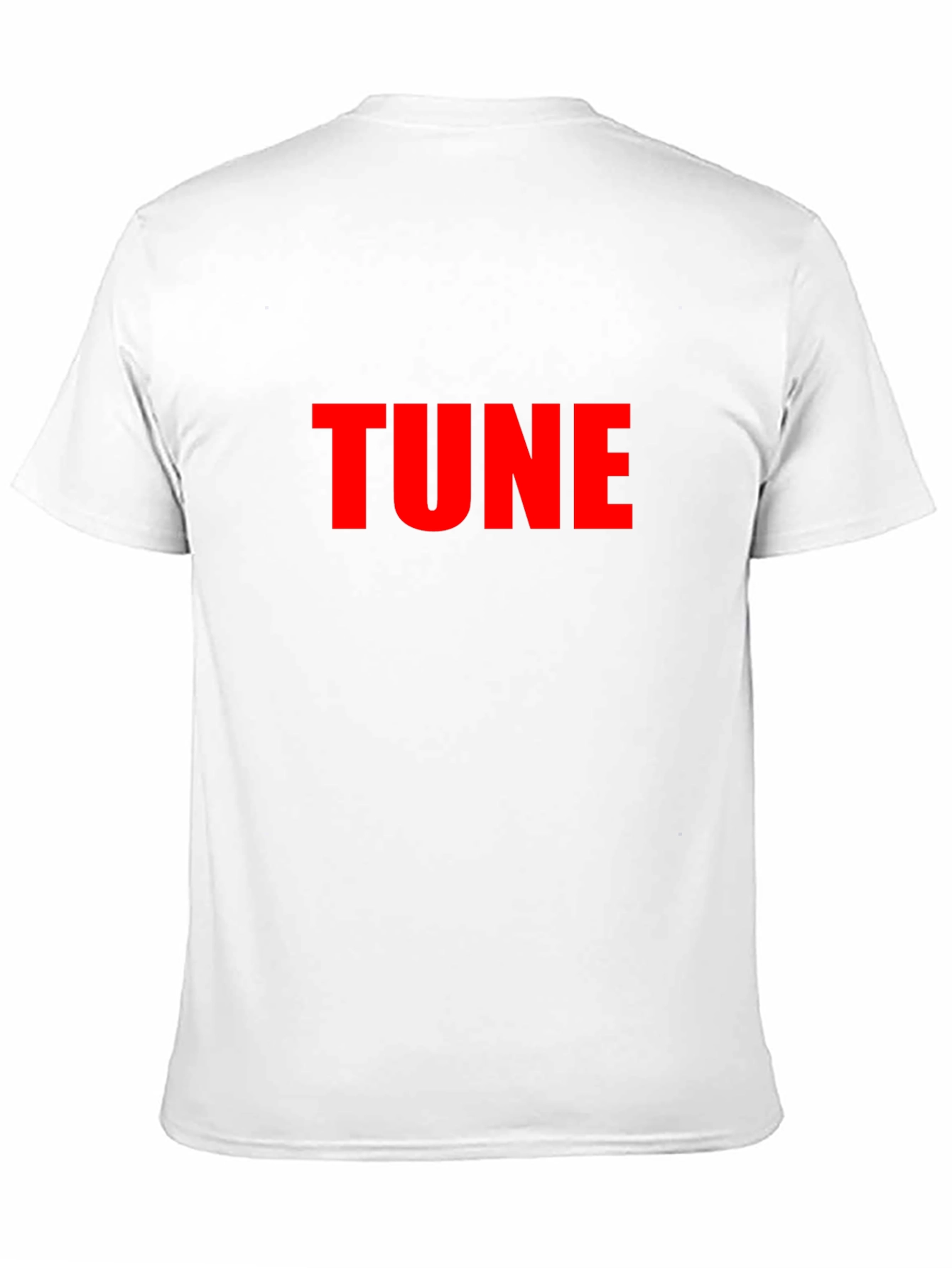 TUNE Graphic Tee - Bold Red Print on Black