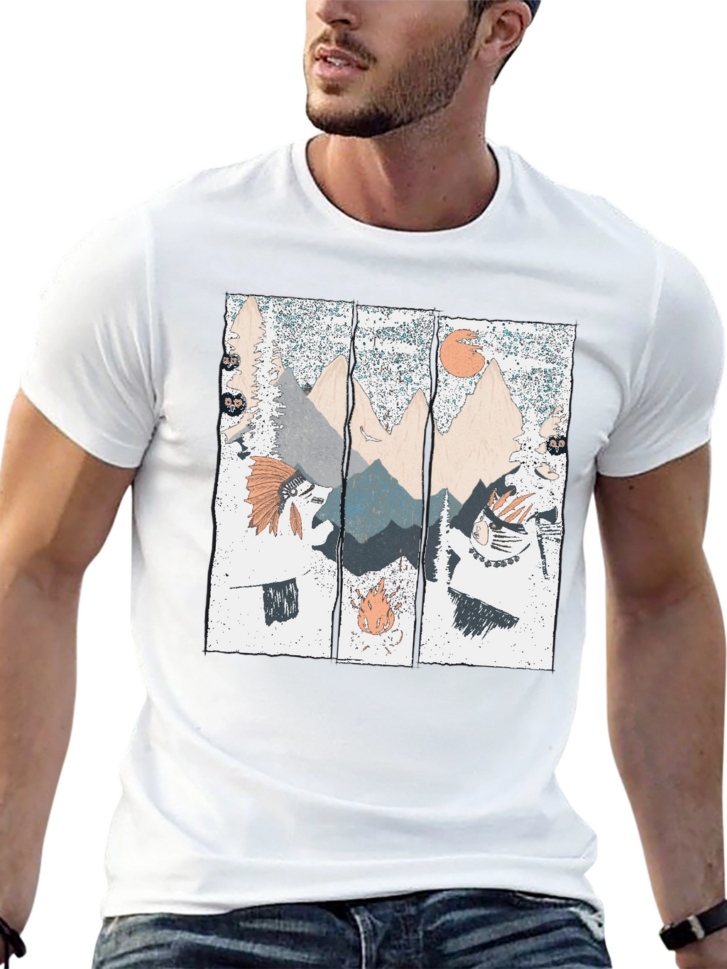 Mountain Landscape Graphic Print T-Shirt