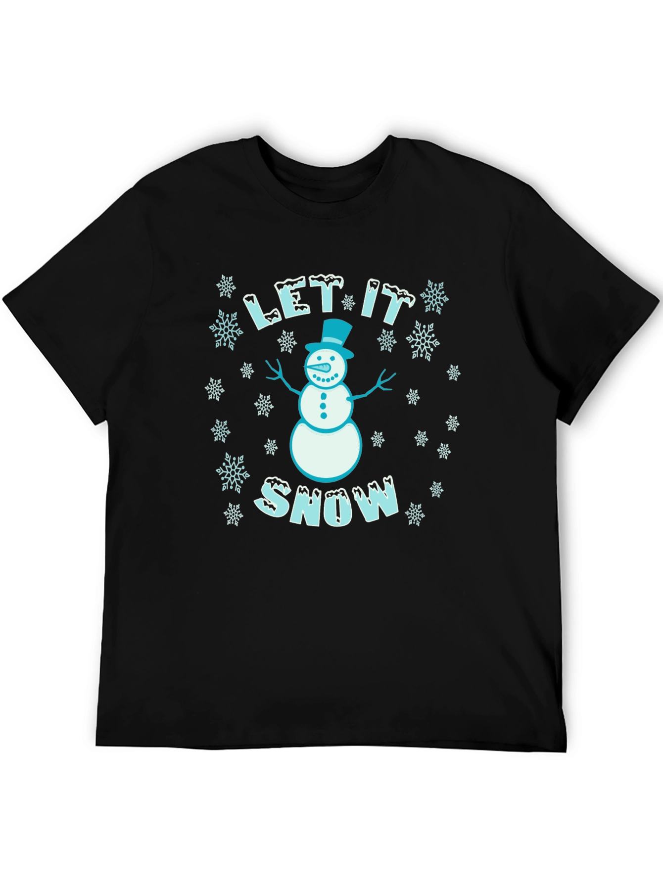 Let it Snow Snowman Graphic Tee - Holiday Shirt