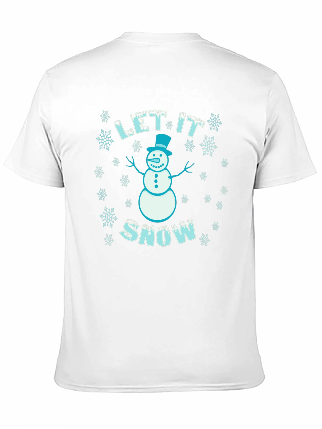 Let it Snow Snowman Graphic Tee - Holiday Shirt