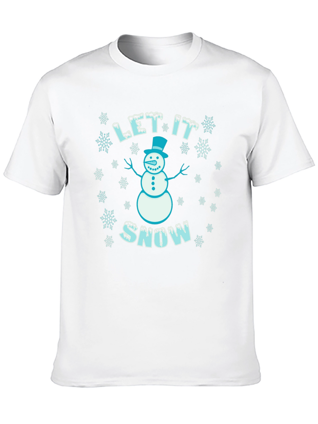 Let it Snow Snowman Graphic Tee - Holiday Shirt