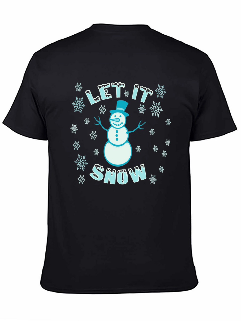 Let it Snow Snowman Graphic Tee - Holiday Shirt
