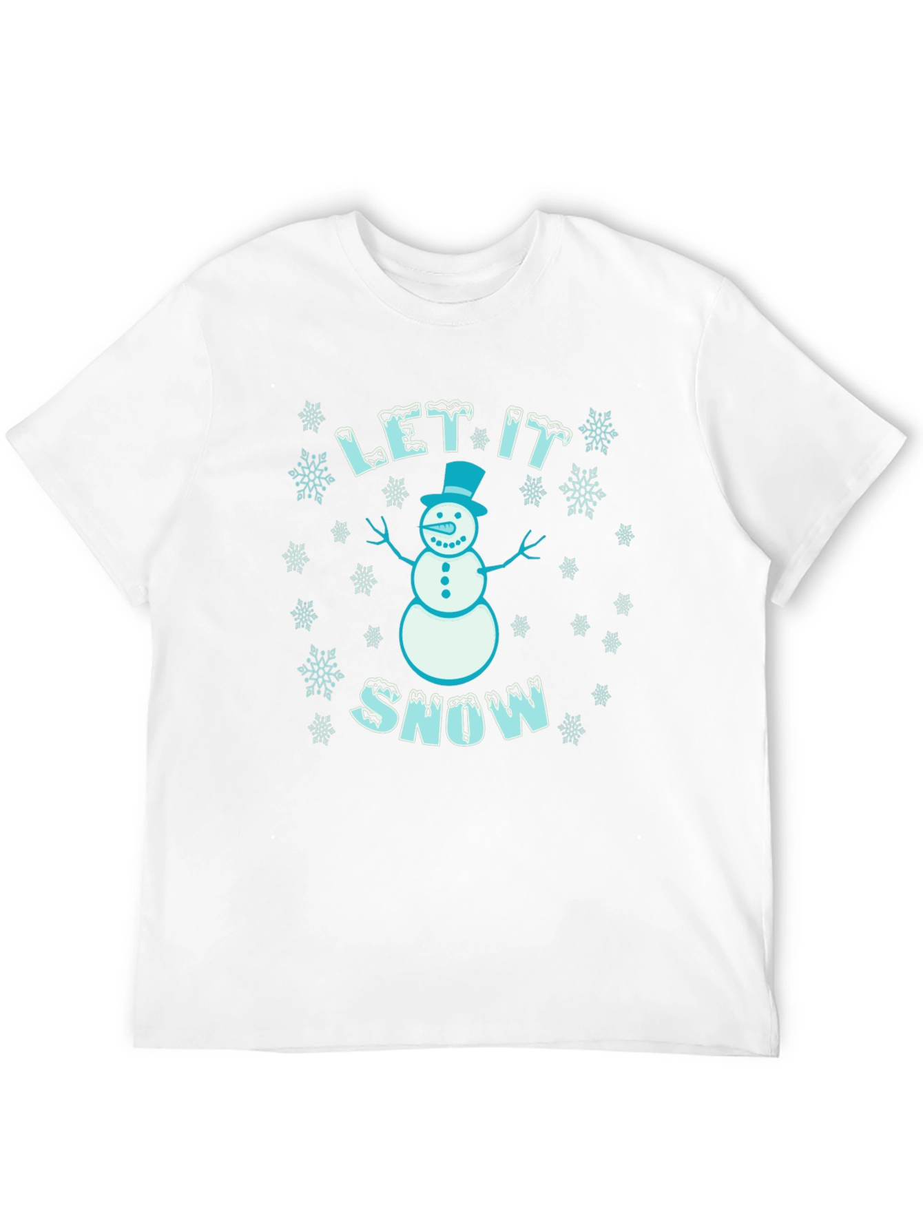 Let it Snow Snowman Graphic Tee - Holiday Shirt