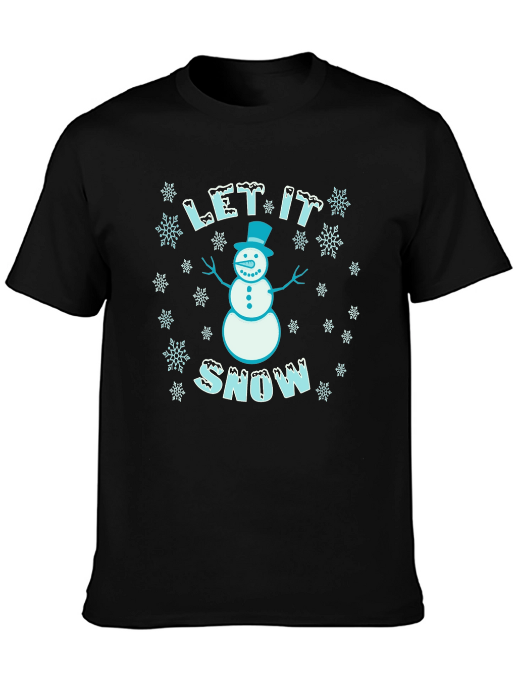 Let it Snow Snowman Graphic Tee - Holiday Shirt