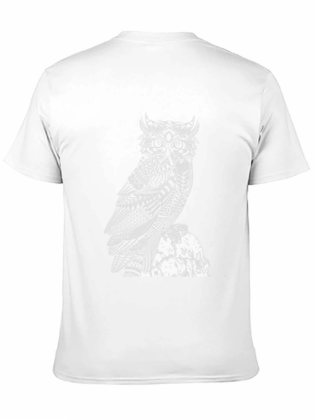Owl and Skull Graphic Black T-Shirt