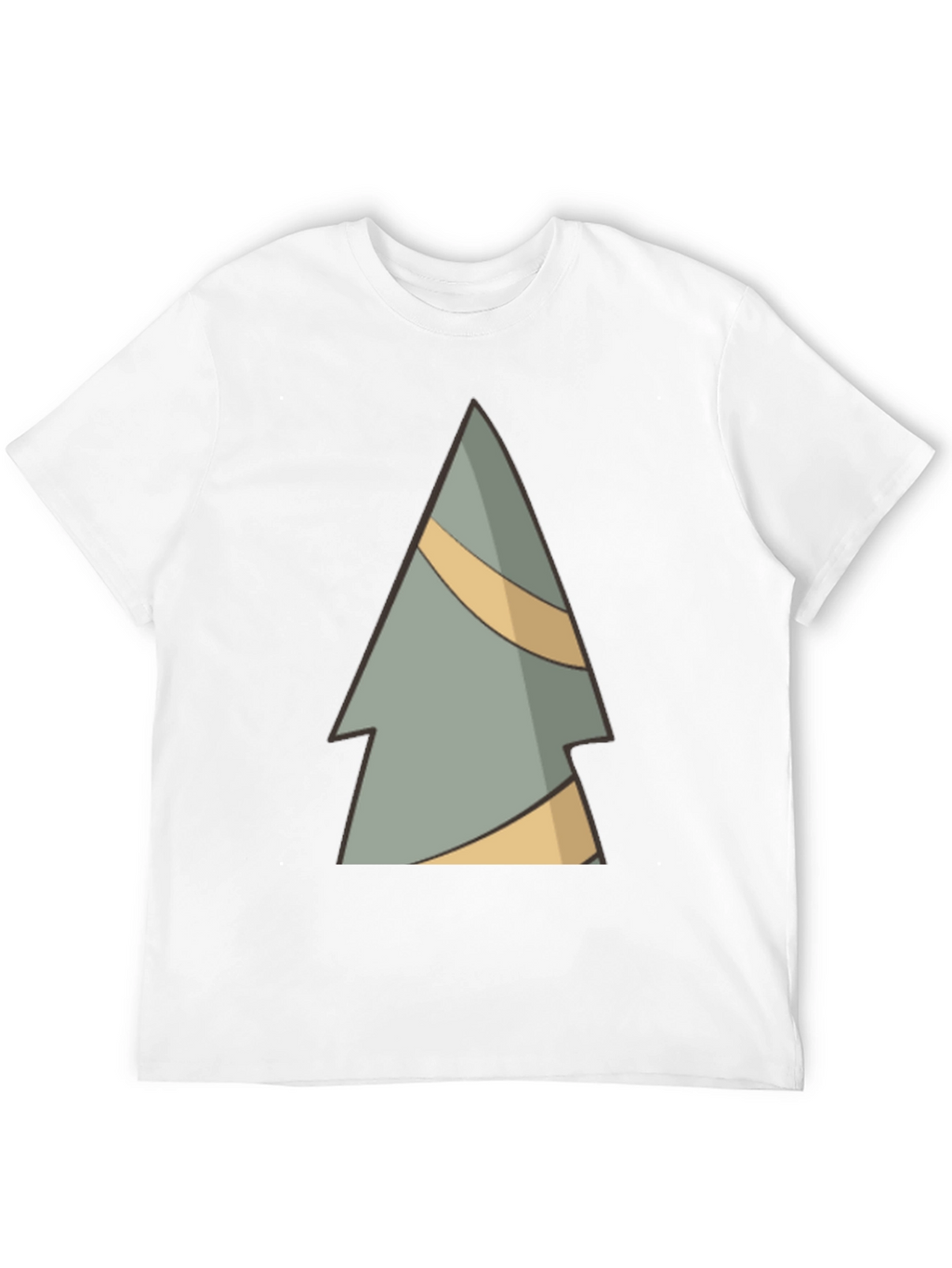 Abstract Pine Tree Graphic Tee - Black