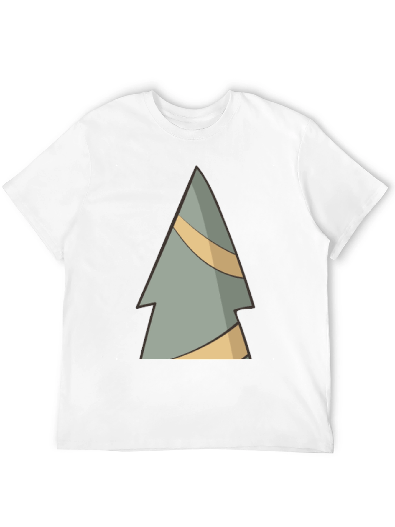 Abstract Pine Tree Graphic Tee - Black