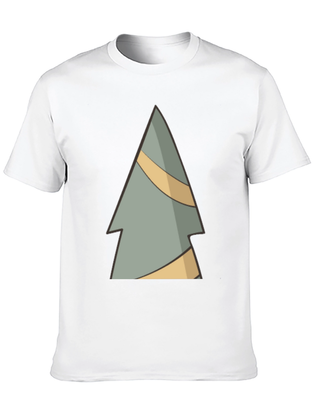Abstract Pine Tree Graphic Tee - Black