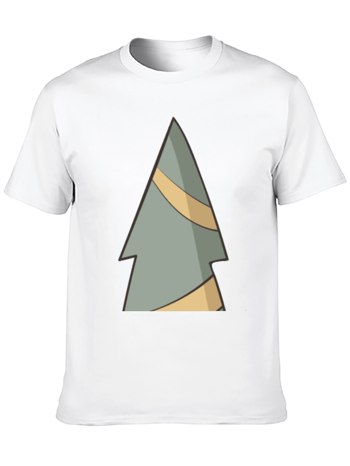 Abstract Pine Tree Graphic Tee - Black