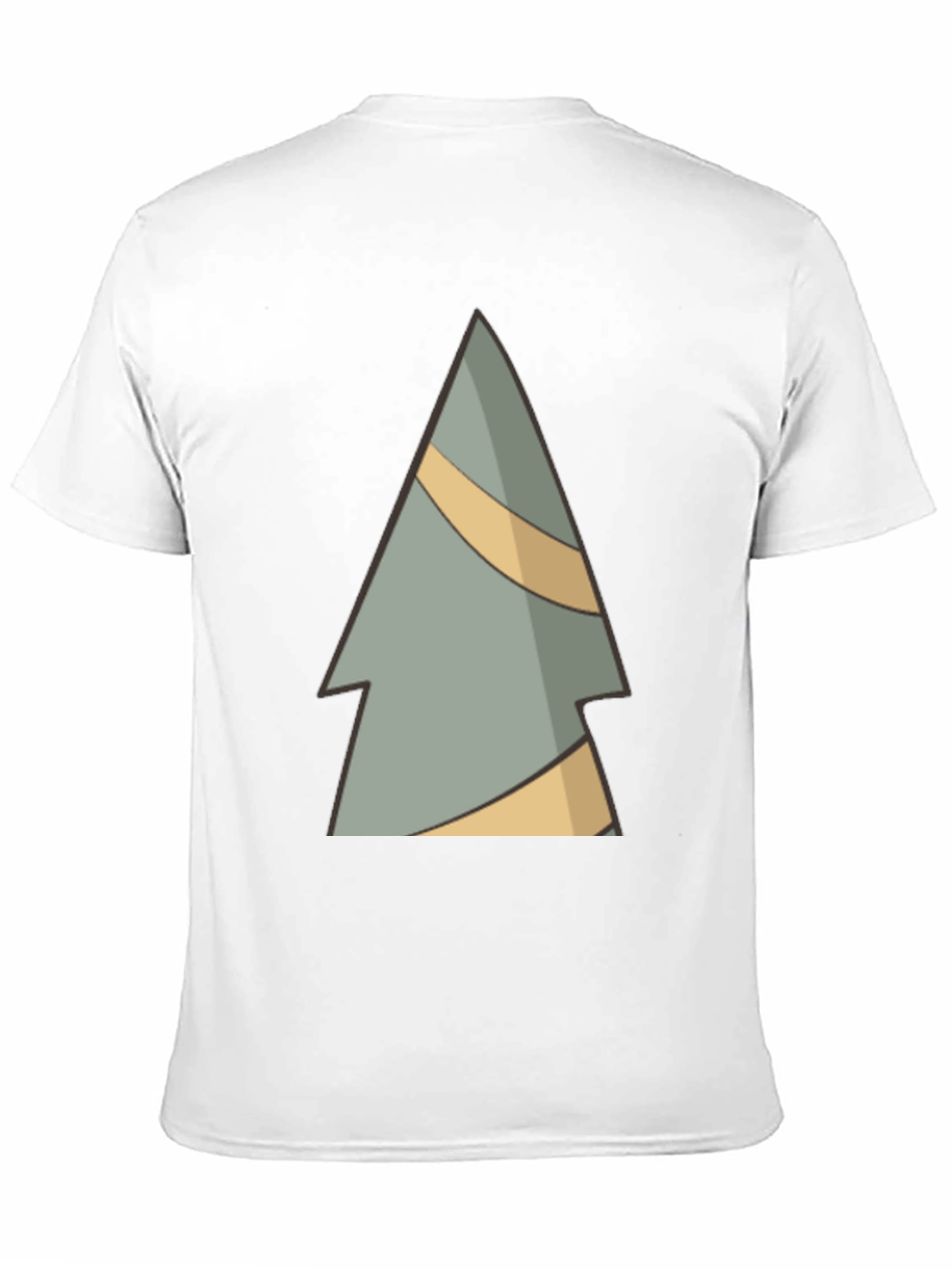 Abstract Pine Tree Graphic Tee - Black