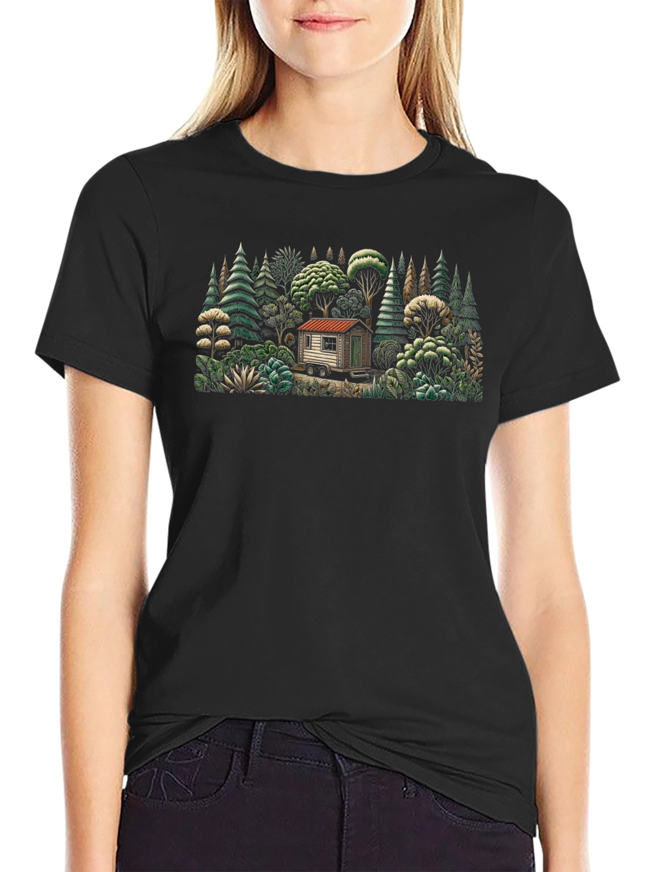Cabin in the Woods Graphic Tee - Nature Lover Shirt