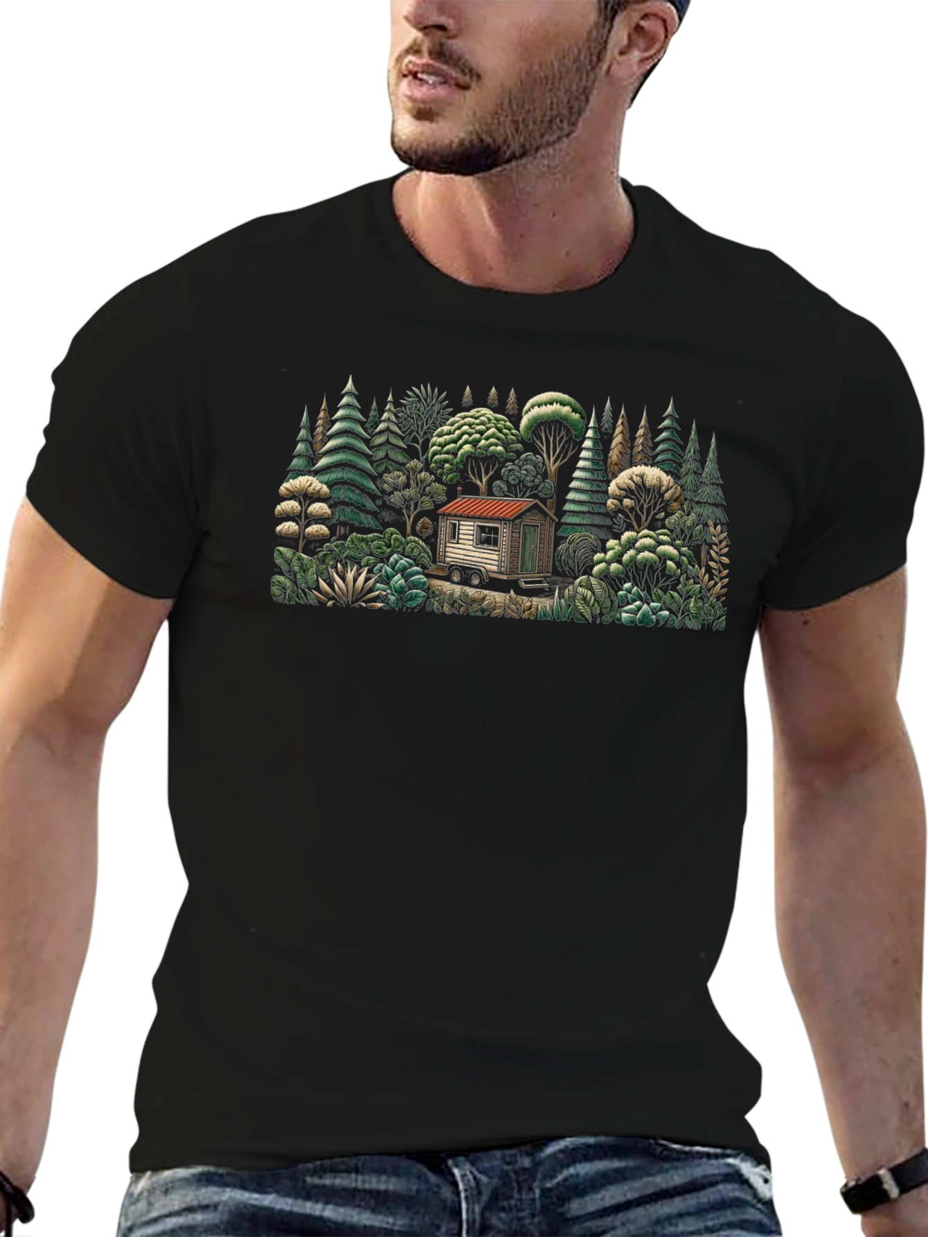 Cabin in the Woods Graphic Tee - Nature Lover Shirt