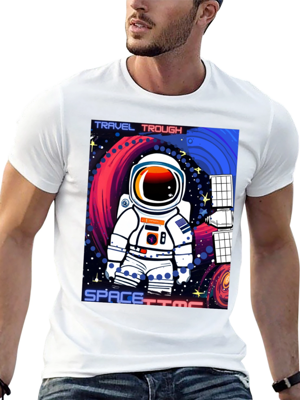 Astronaut Spacetime Graphic T-Shirt
