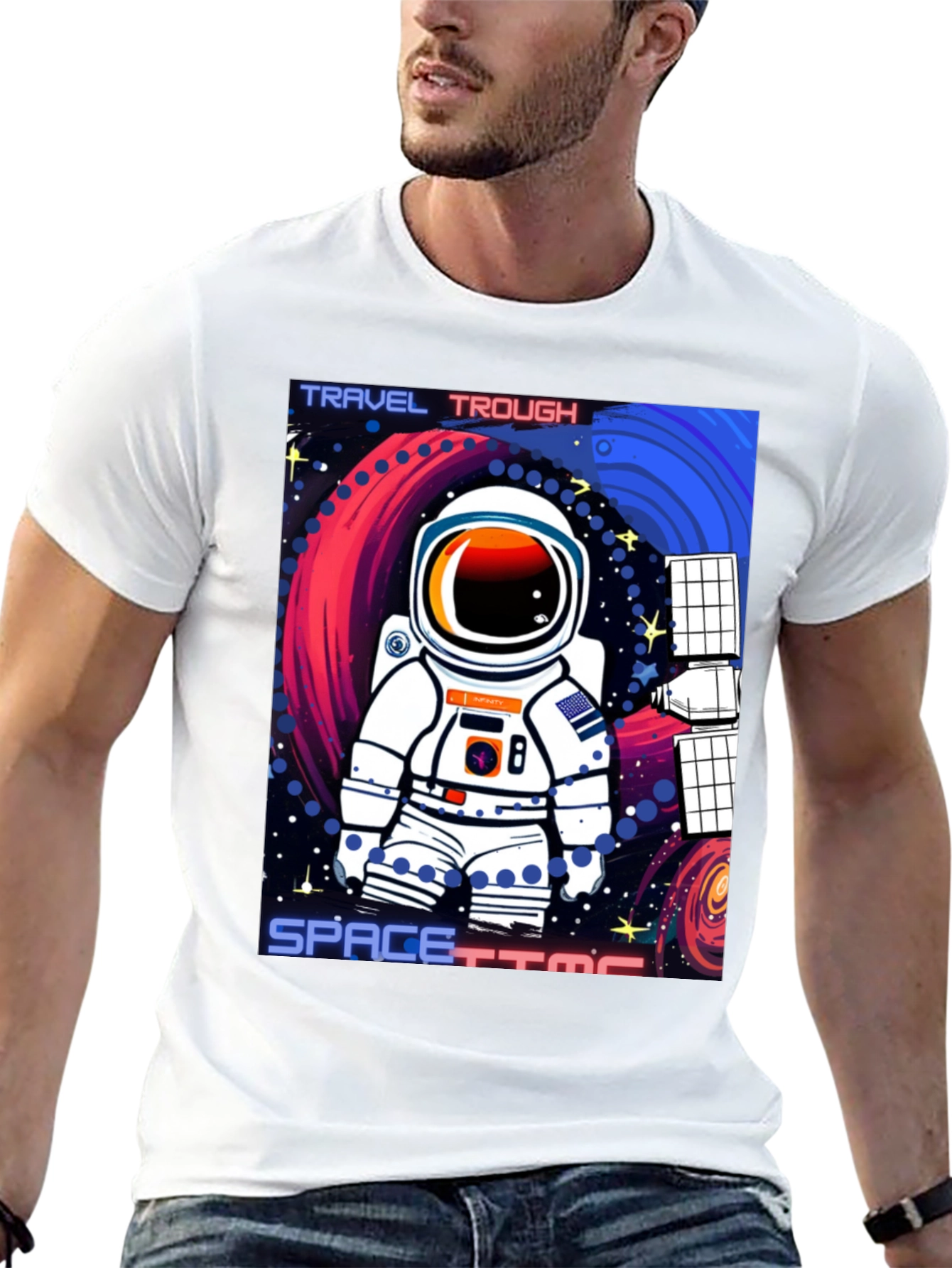 Astronaut Spacetime Graphic T-Shirt