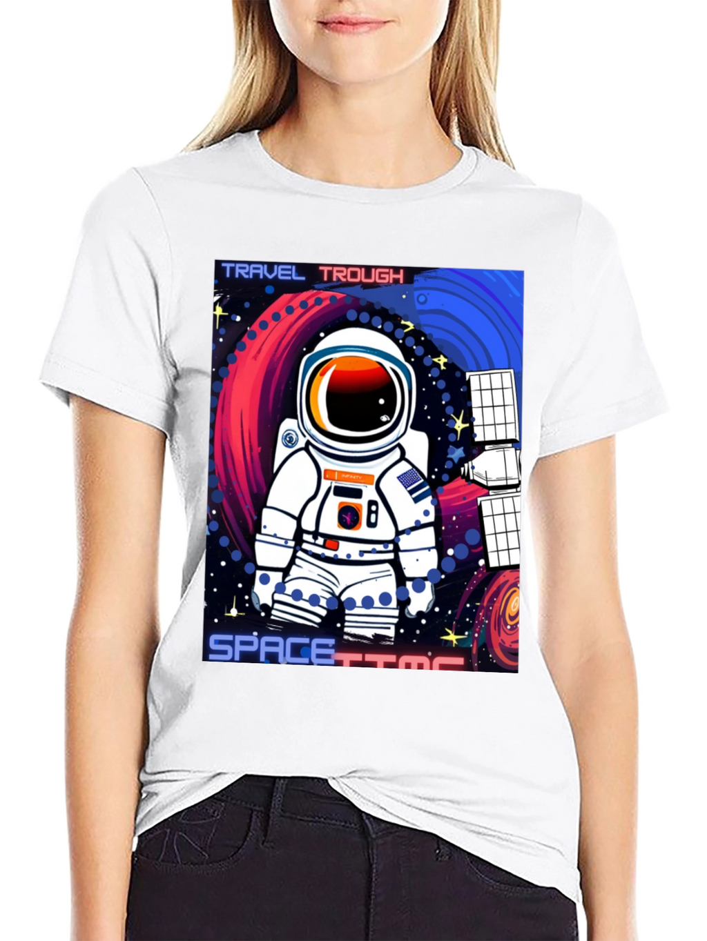 Astronaut Spacetime Graphic T-Shirt