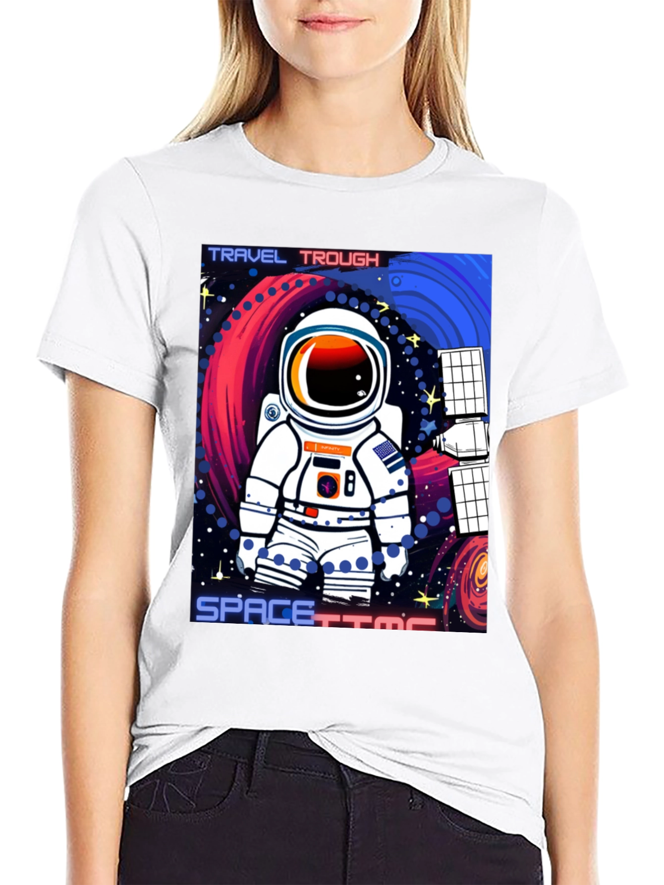 Astronaut Spacetime Graphic T-Shirt