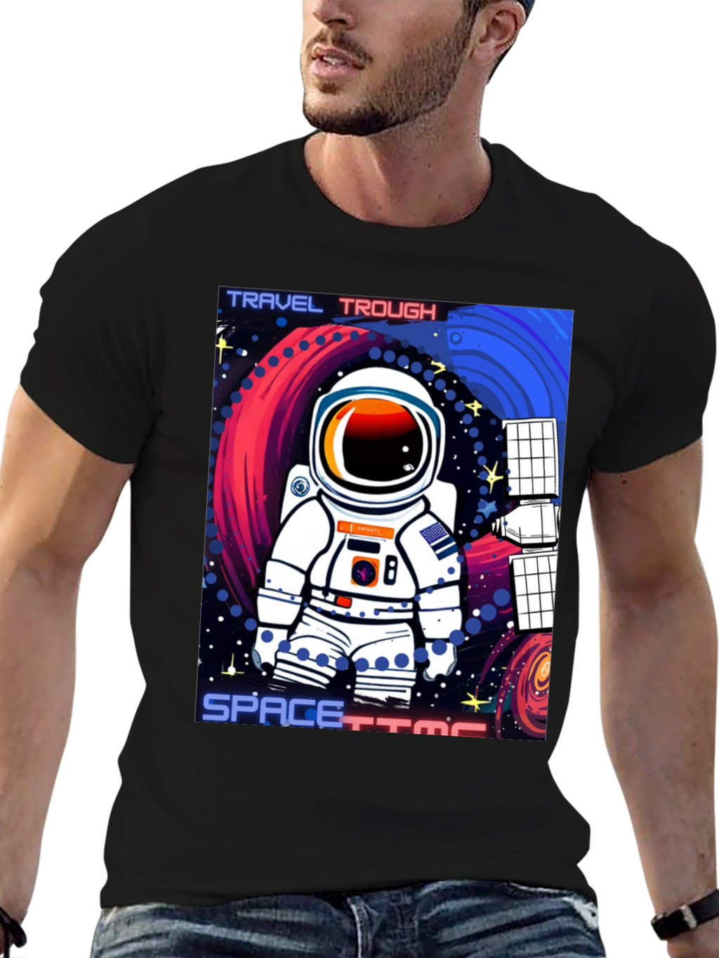 Astronaut Spacetime Graphic T-Shirt