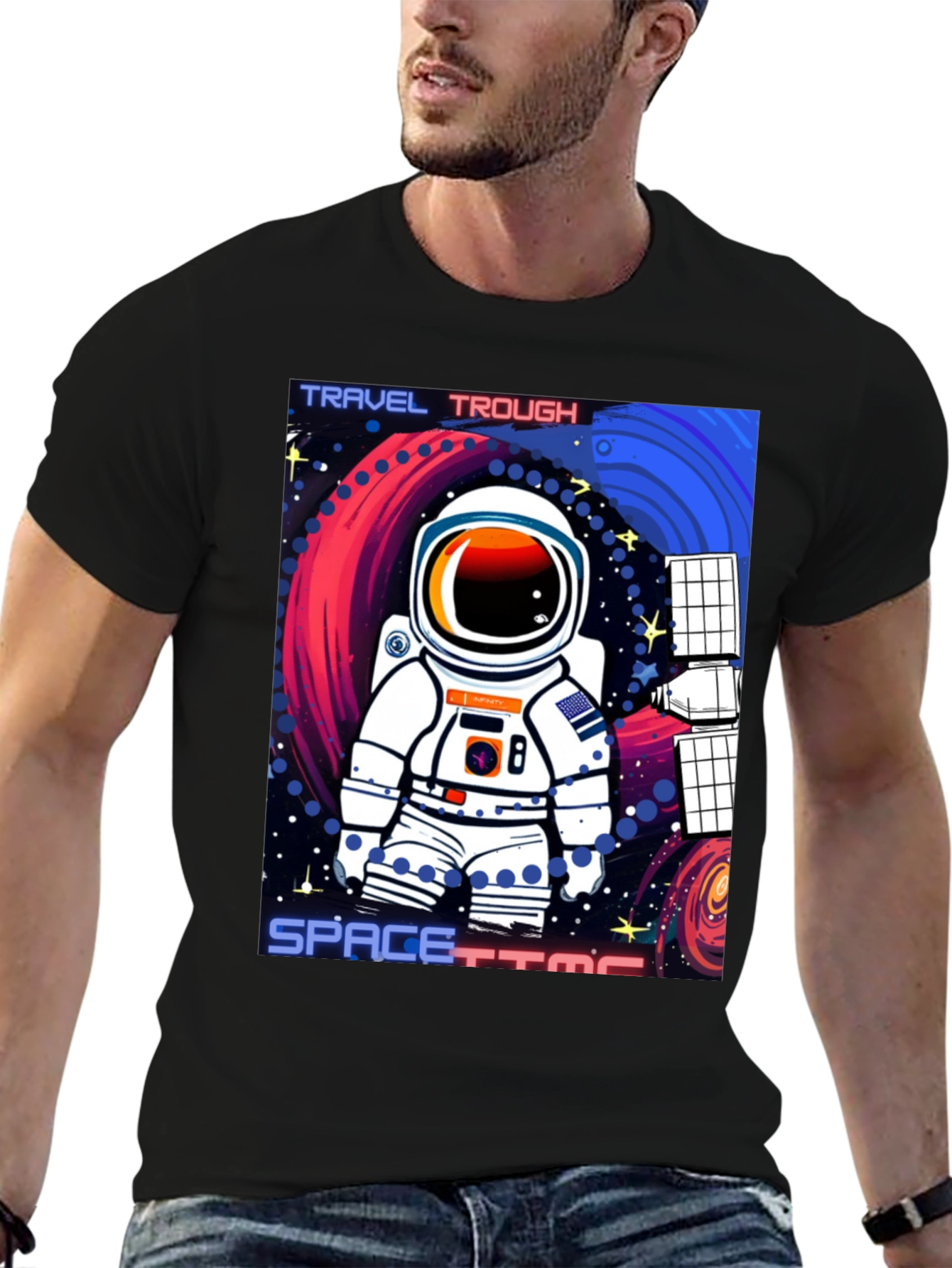 Astronaut Spacetime Graphic T-Shirt