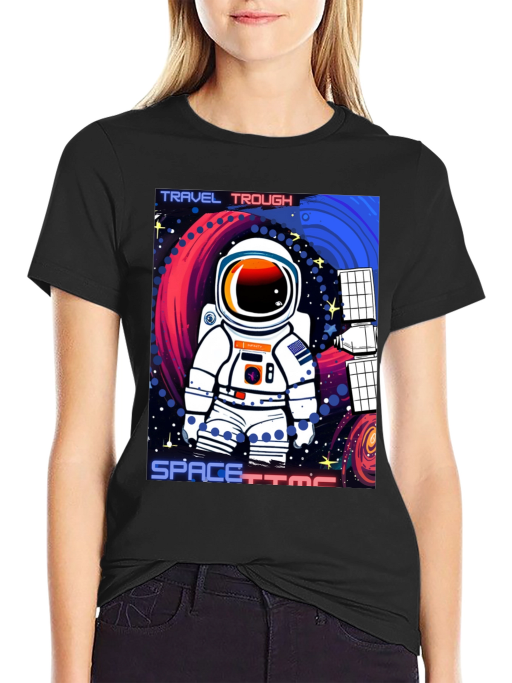 Astronaut Spacetime Graphic T-Shirt