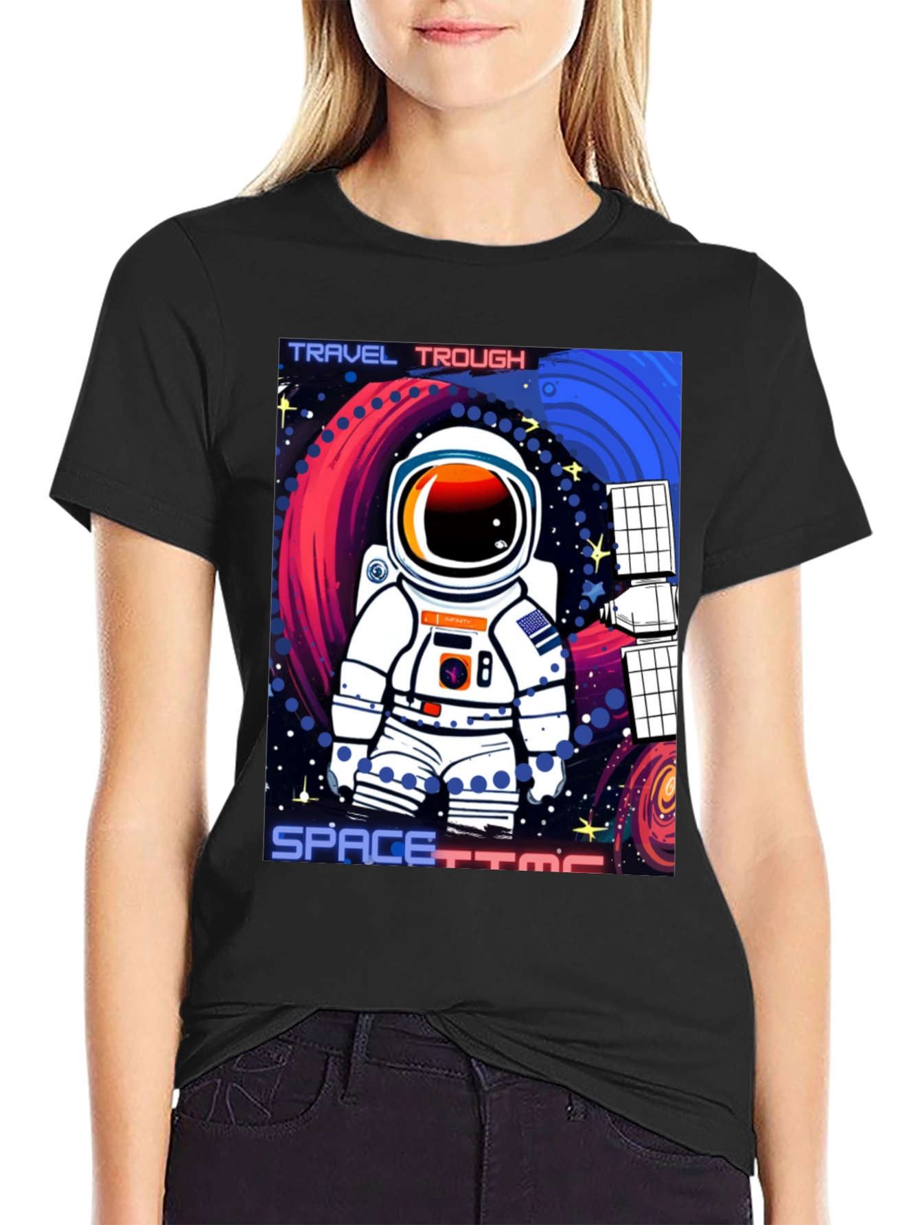 Astronaut Spacetime Graphic T-Shirt