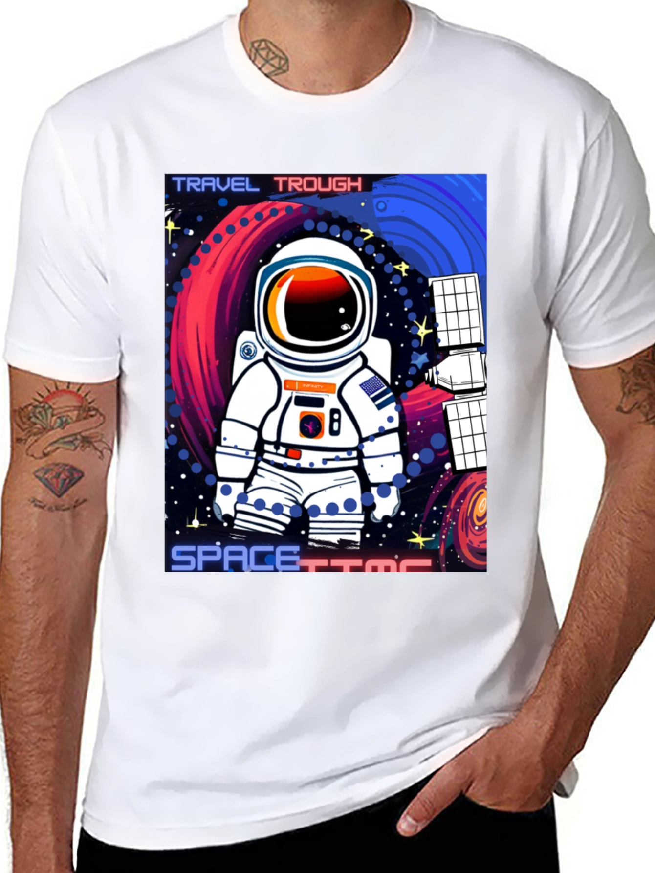 Astronaut Spacetime Graphic T-Shirt