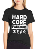 Hardcore Parkour Black Graphic T-Shirt