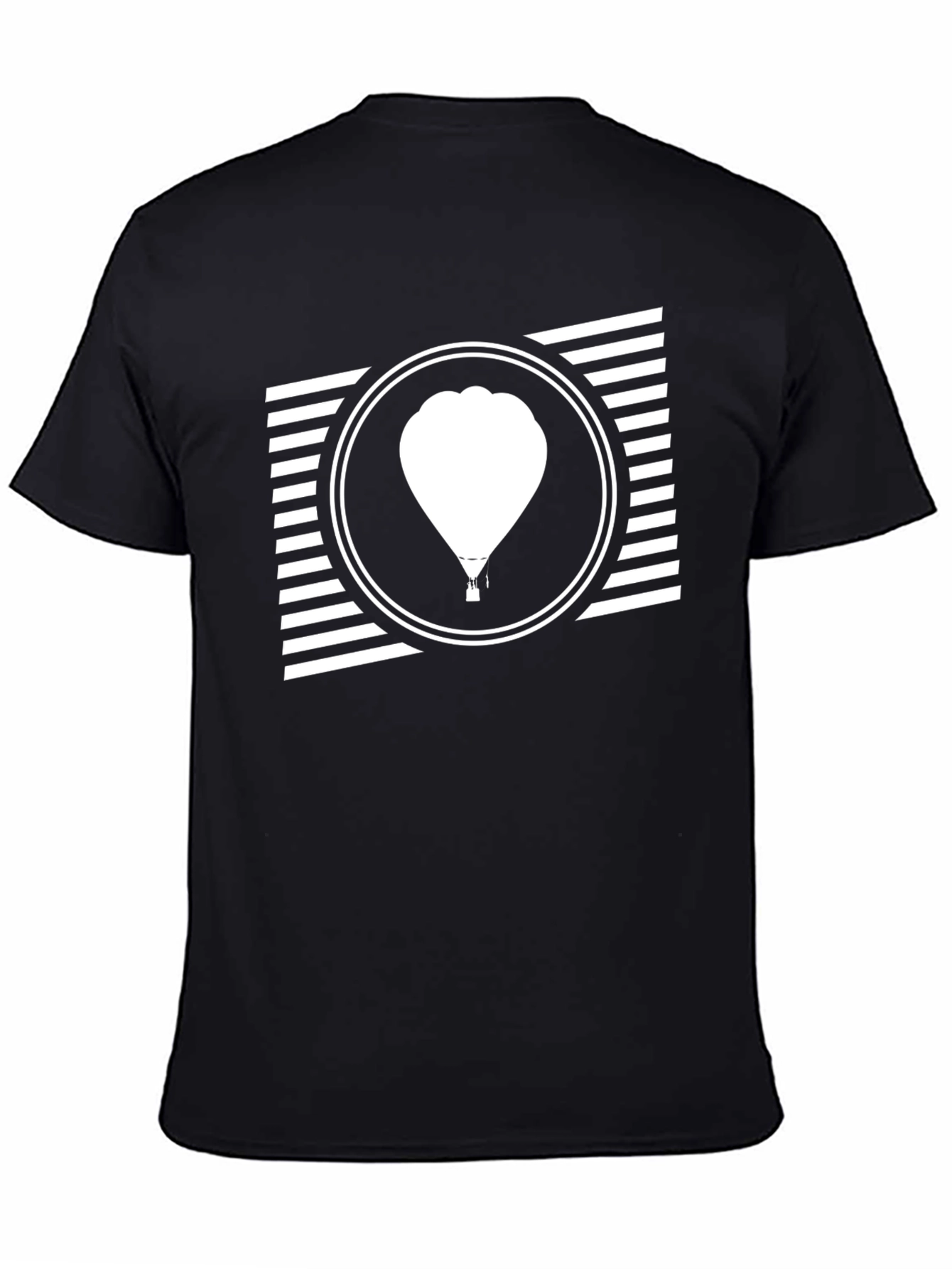 Balloon Graphic Tee - Mens Black Cotton T-Shirt