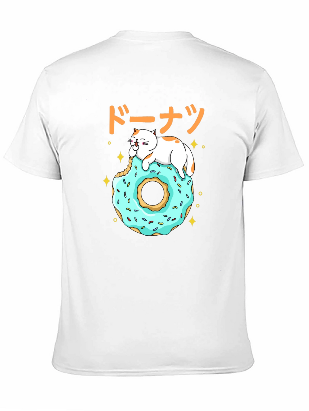 Cat on Donut T-Shirt - Kawaii Japanese Style
