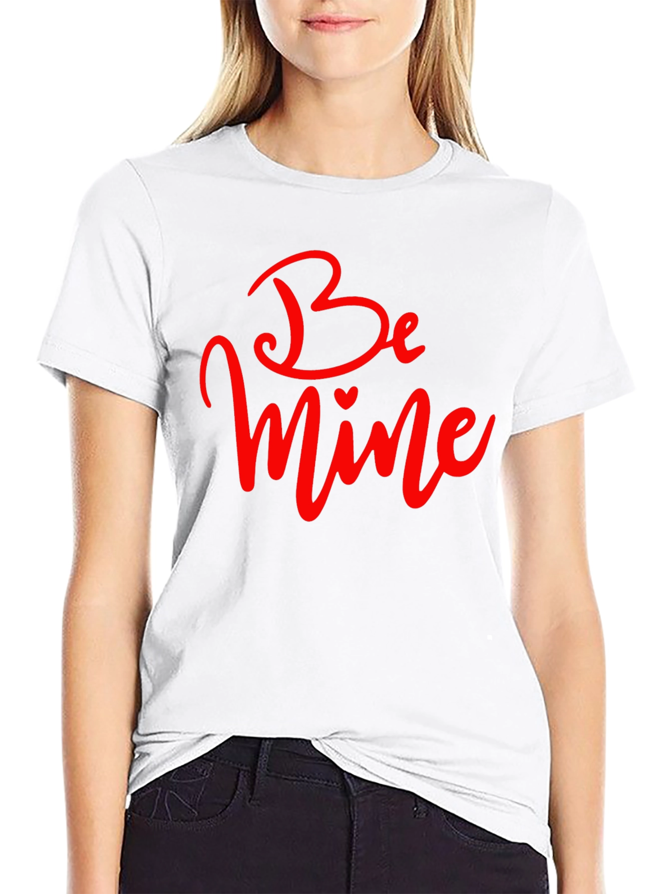 Be Mine Valentines Day T-Shirt - Black