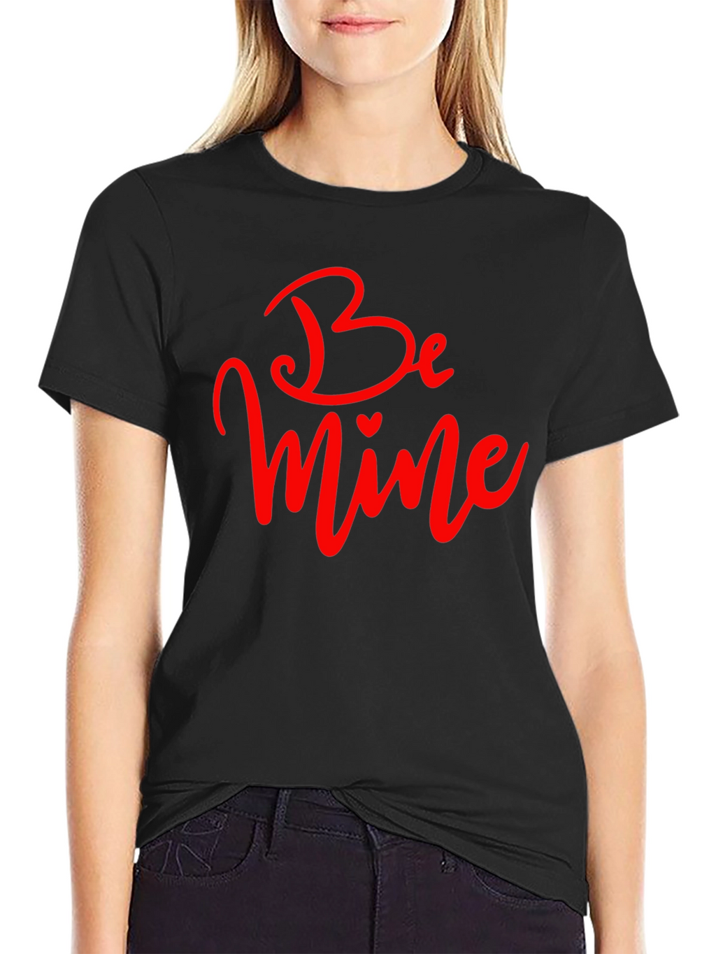 Be Mine Valentines Day T-Shirt - Black