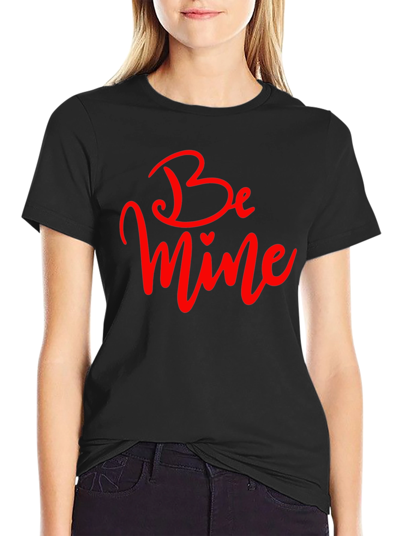 Be Mine Valentines Day T-Shirt - Black