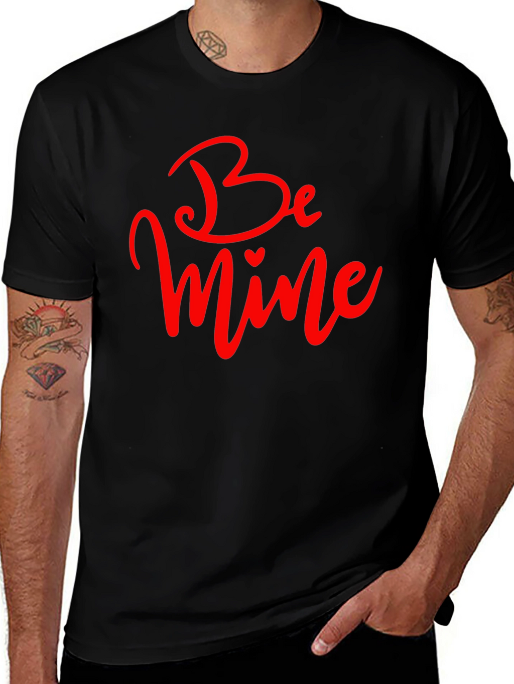 Be Mine Valentines Day T-Shirt - Black