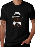 Cool Cat Fedora T-Shirt - Black