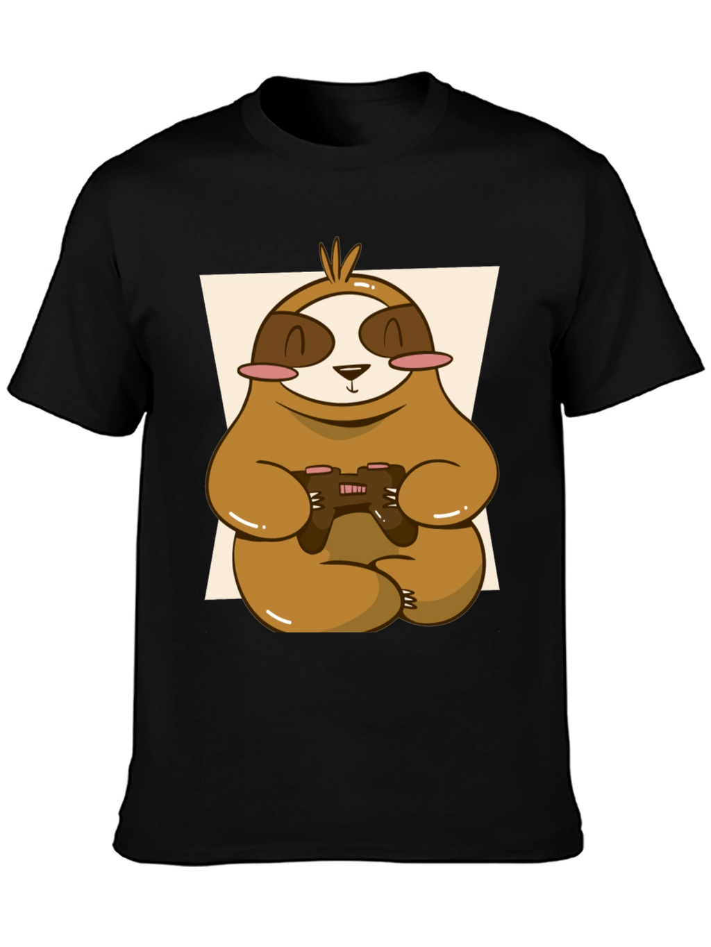 Gamer Sloth Graphic Tee - Relaxed Style