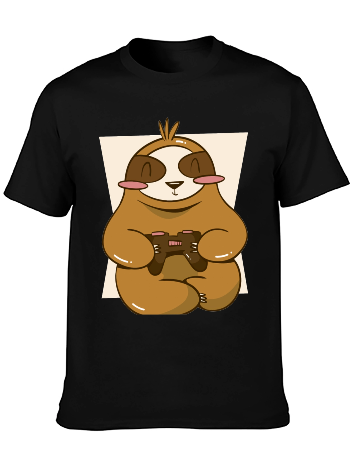 Gamer Sloth Graphic Tee - Relaxed Style