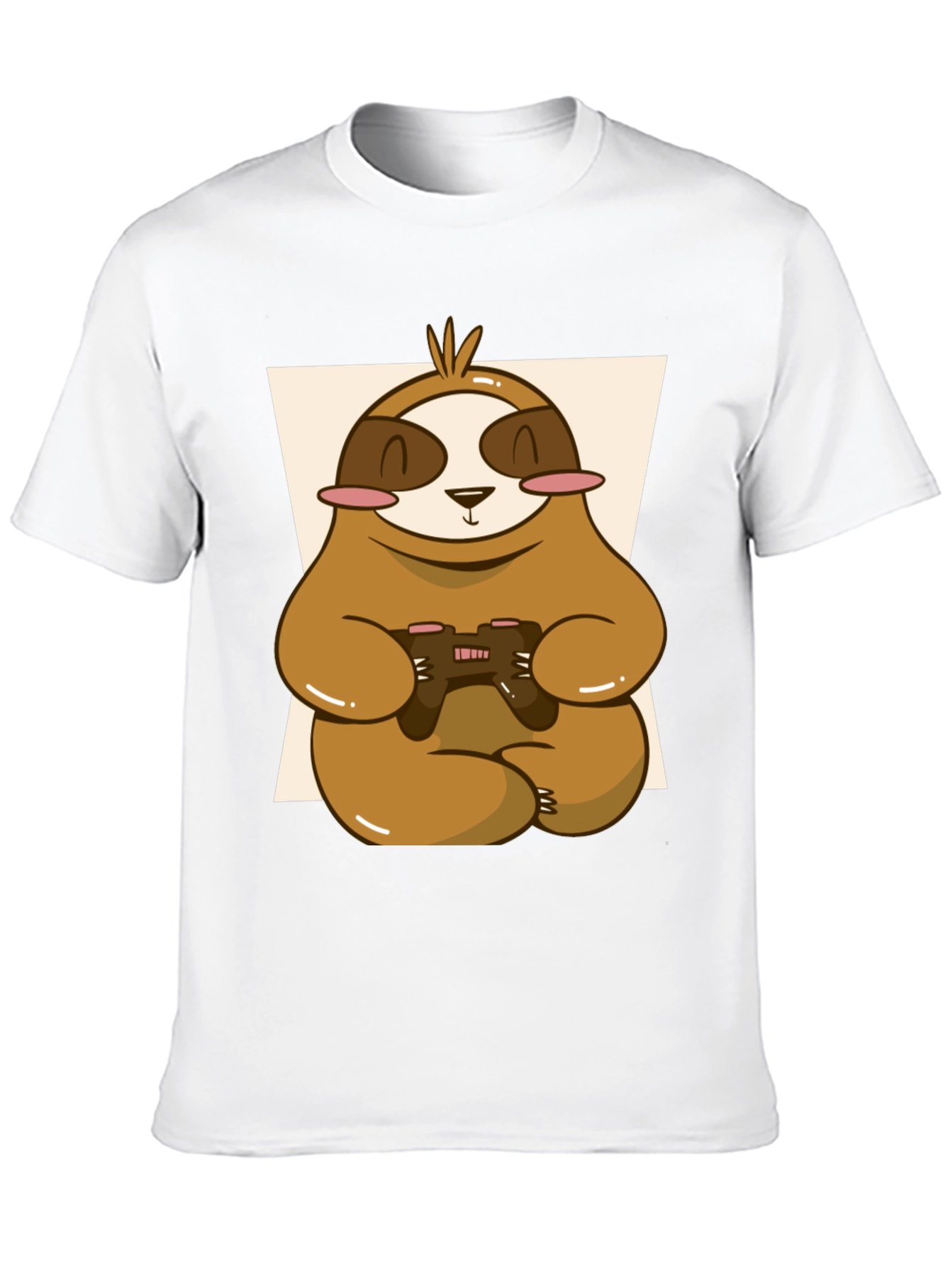 Gamer Sloth Graphic Tee - Relaxed Style