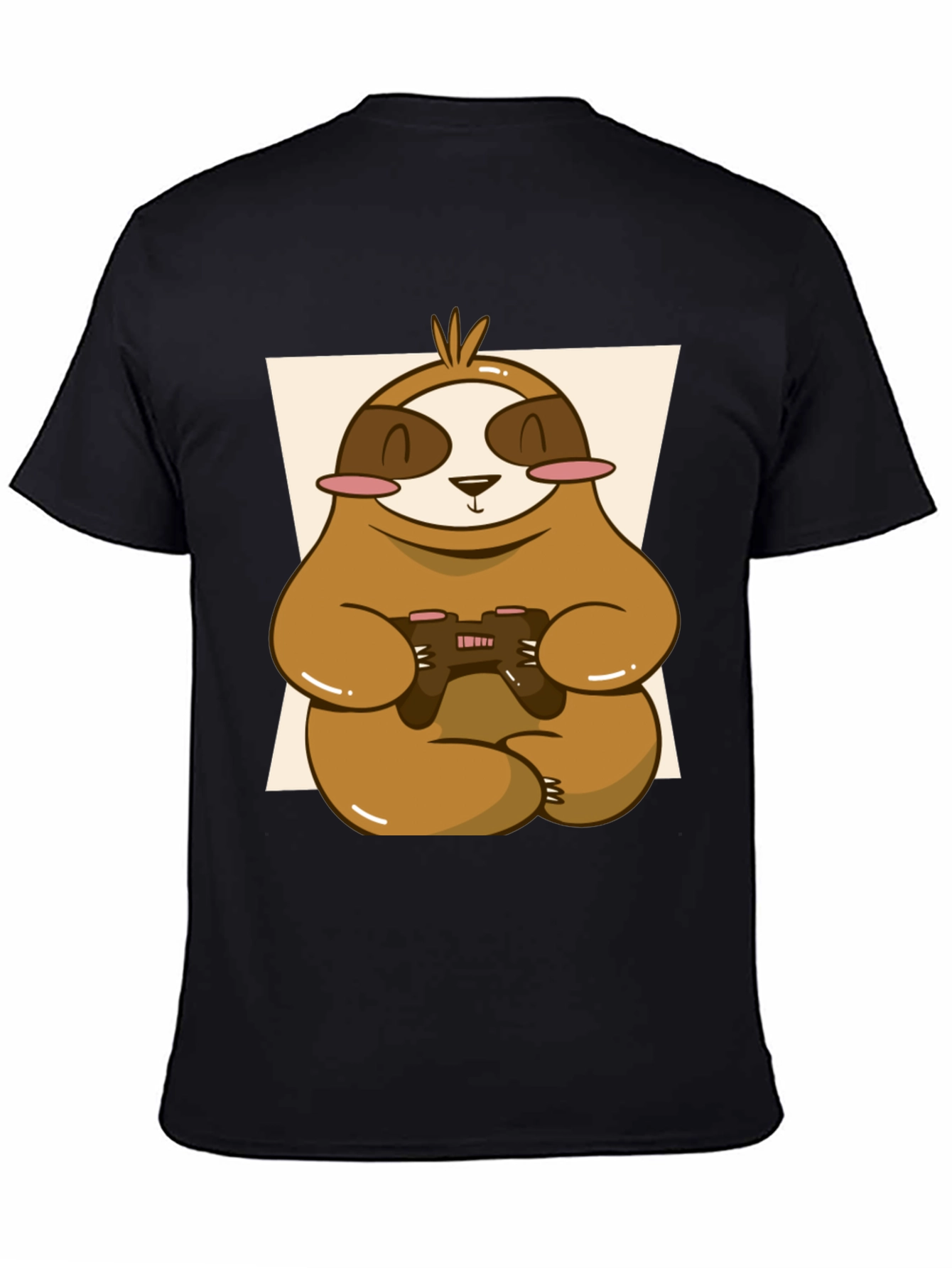 Gamer Sloth Graphic Tee - Relaxed Style