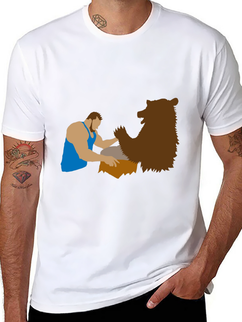 Lumberjack & Bear Graphic Tee - Black T-Shirt
