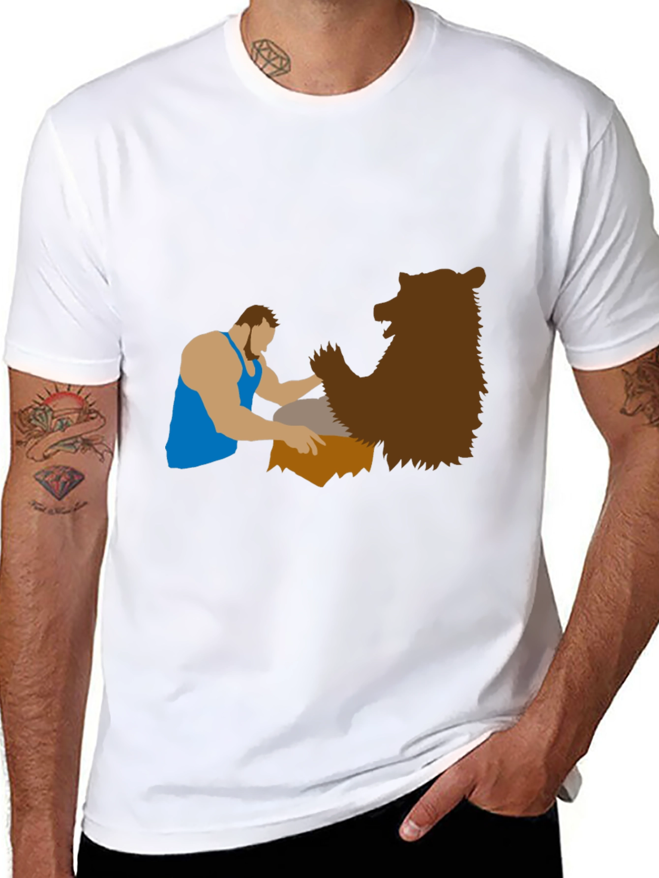 Lumberjack & Bear Graphic Tee - Black T-Shirt