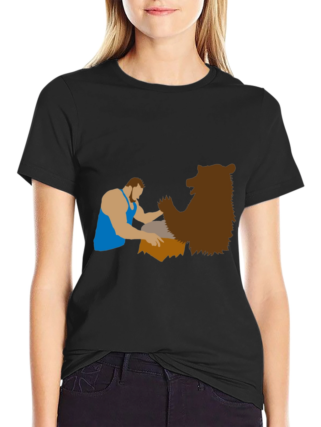 Lumberjack & Bear Graphic Tee - Black T-Shirt