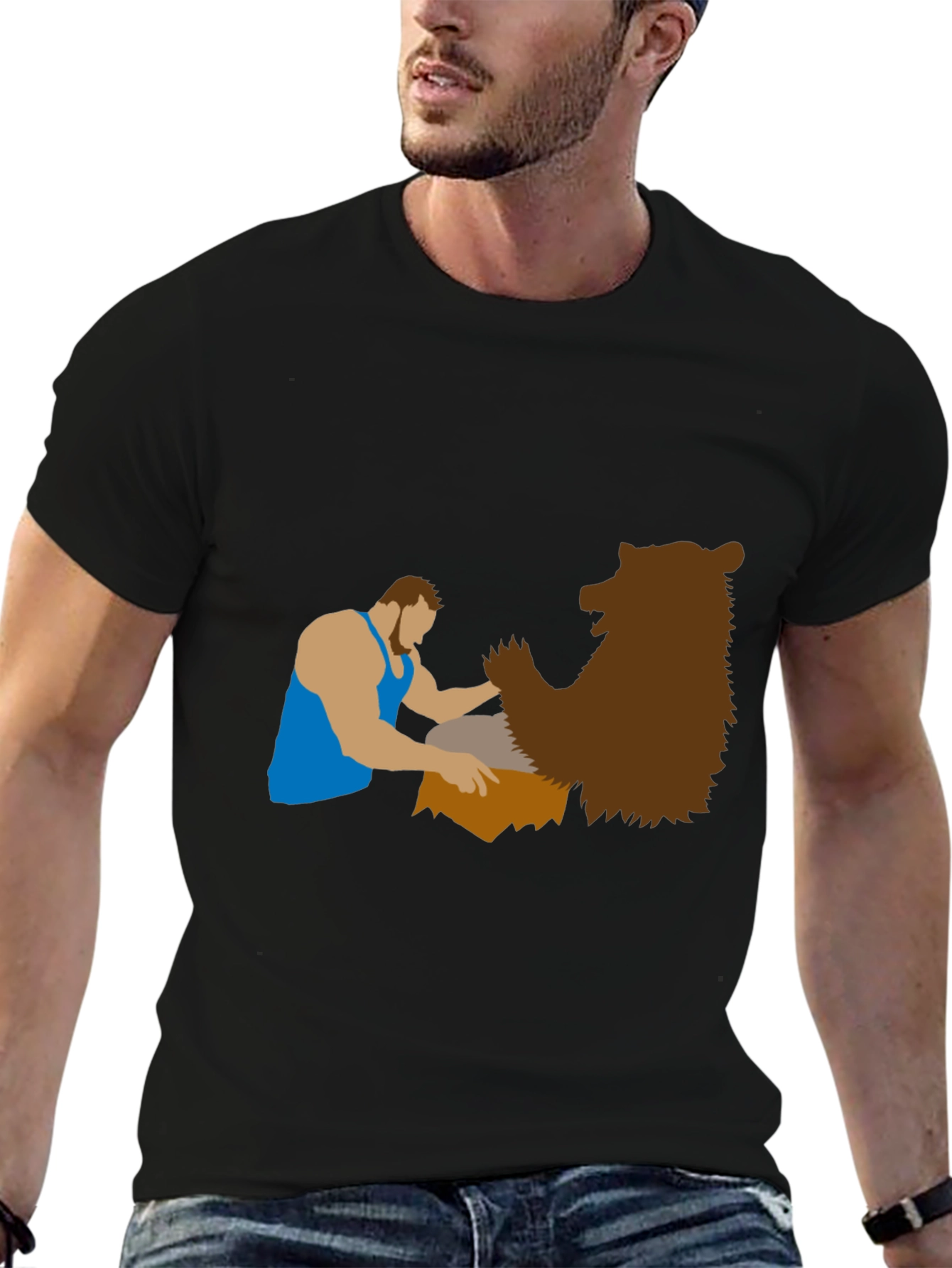 Lumberjack & Bear Graphic Tee - Black T-Shirt